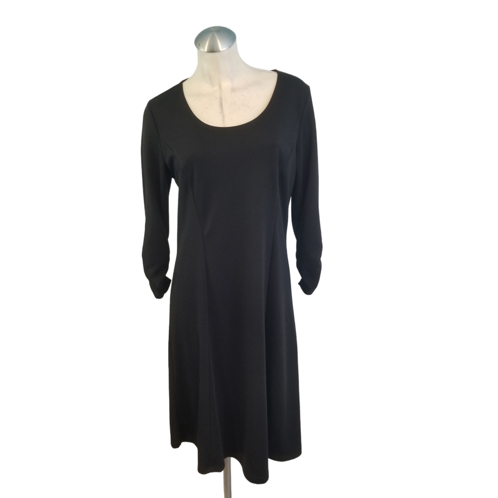3/$25 Susan Graver Size M Black Midi Dress